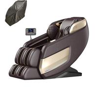 JQslycdmv 4D Sedia Massaggio Schiena,Elettrico Intelligente Massaggio Recliner SL Traccia Corpo Verticale Sedia Bluetooth Per Anziani Pendolari(Bruin)