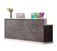 JQslycdmv Banco reception con cassetto chiudibile a chiave e vassoio for tastiera, installazione semplice, for ufficio, soggiorno, clinica(Gray,150cm)