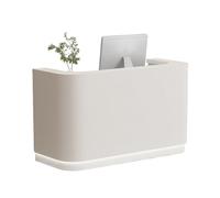 JQslycdmv Banco reception moderno con cassetti e schedario - Nessun montaggio richiesto, ideale for ufficio, salone, hall e vendita al dettaglio(Off-white,160cm)