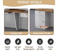 JQslycdmv Bancone Reception, Cassetti E Contenitori Con Serratura, Moderno Bancone Reception, Per Sale Riunioni, Luoghi Per Eventi(A,Left,180X60X100CM)
