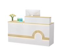 JQslycdmv Bancone Reception, Cassetti E Contenitori Con Serratura, Moderno Bancone Reception, Per Sale Riunioni, Luoghi Per Eventi(A,Right,140X45X100CM)