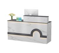 JQslycdmv Bancone Reception, Cassetti E Contenitori Con Serratura, Moderno Bancone Reception, Per Sale Riunioni, Luoghi Per Eventi(C,Left,180X60X100CM)