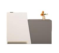 JQslycdmv Bancone Reception, Con luce a LED, cassetto con serratura e supporto per tastiera, reception di hotel, negozi di abbigliamento, pasticcerie, frutterie(White left,100cm)