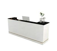 JQslycdmv Bancone reception moderno, con cassetto chiudibile a chiave e supporto for tastiera, for casa, ufficio, salone e spa(Noir,160cm)