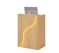 JQslycdmv Cassetto del bancone della reception a LED for la pasticceria della boutique dell'hotel(Bruin,80cm)