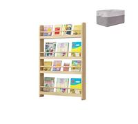 JQslycdmv Libreria A 6 Ripiani In Legno Da Appendere Dietro La Porta, Libreria Stretta Nascosta Da Pavimento, Per Piccoli Spazi, Parete Dietro La Porta, Ingresso(120CM(4))