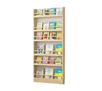 JQslycdmv Libreria Alta E Stretta Da Pavimento, Libreria In Legno Dietro La Porta, Salvaspazio, Per Libri, Camera Da Letto, Soggiorno(120CM(6))