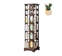 JQslycdmv Libreria Girevole In Legno Massello, Rotazione A 360°, Librerie Strette Per Camera Da Letto, Ufficio(Sixth floor(6))