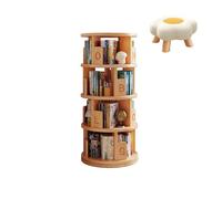 JQslycdmv Libreria Girevole Per Bambini, Libreria Stretta In Legno, Scaffale Portaoggetti Con Esposizione A 360°, Per Piccoli Spazi, Soggiorno(4)