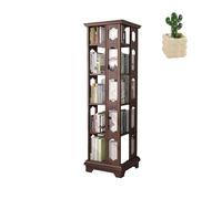 JQslycdmv Libreria Girevole Quadrata A 6 Livelli, Libreria Girevole A 360°, In Legno Massello E Robusta, Per Camera Da Letto, Soggiorno, Studio(Fifth floor(5))