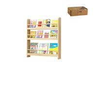 JQslycdmv Libreria In Legno A 3/4/5/6 Ripiani Dietro La Porta, Alta E Stretta Da Pavimento, Libreria Sottile In Legno Di Pino, Per Libri, Camera Da Letto, Soggiorno(120CM(3))