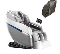 JQslycdmv Nuova Poltrona Massaggiante, massaggio Airbag Per Tutto Il Corpo+rullo Per I Piedi Rilevamento Intelligente Della Forma Del Corpo Modalità Gravità Zero Adatta Per Uso Domestico(Gray)