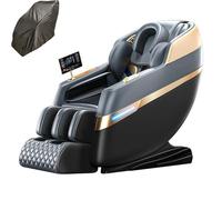 JQslycdmv Nuova Poltrona Massaggiante, massaggio Airbag Per Tutto Il Corpo+rullo Per I Piedi Rilevamento Intelligente Della Forma Del Corpo Modalità Gravità Zero Adatta Per Uso Domestico(Noir)