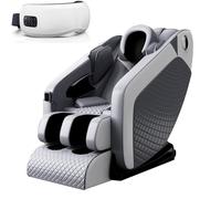 JQslycdmv Nuova Poltrona Massaggiante, Poltrona A Sospensione Con Doppi Binari SL, Funzionamento Intelligente Avanzato E Massaggio Con Digitopressione Per Uso Domestico(Gray)