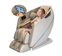 JQslycdmv Poltrona Da Massaggio Corpo Intero,Massaggio Di Controllo Inglese Con Musica Bluetooth Sedia Sospesa 4D Mano Robotica Adatto A Tutte Le Persone Schiena Lombare Impacchi Caldi