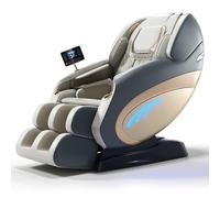 JQslycdmv Poltrona Massaggiante 4D Con Connettività Bluetooth,massaggio Cervicale Dalla Testa Ai Piedi Massaggio Dorsale Con Airbag SL A Doppio Binario Adatta Per Uso Domestico/ufficio(Gray)