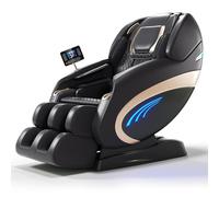 JQslycdmv Poltrona Massaggiante 4D Con Connettività Bluetooth,massaggio Cervicale Dalla Testa Ai Piedi Massaggio Dorsale Con Airbag SL A Doppio Binario Adatta Per Uso Domestico/ufficio(Noir)