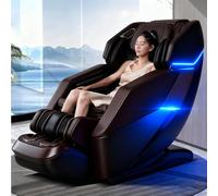 JQslycdmv Poltrona massaggiante 4D di lusso con movimento migliorato, controllo vocale AI massaggio reclinabile cura dei piedi inclinazione a gravità zero di 30° e opzioni studio/ufficio(Noir)