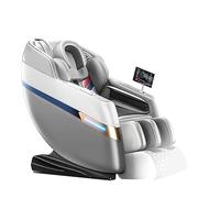 JQslycdmv Poltrona massaggiante 4D per tutto il corpo, rulli per i piedi a tre file comodo divano per massaggi modalità massaggio con protezione spinale cuscini morbidi salvaspazio(Gray)