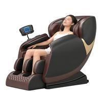 JQslycdmv Poltrona Massaggiante A Gravità Zero, movimento 2D Airbag Per Tutto Il Corpo+rullo Per I Piedi 6 Programmi Automatici Riscaldamento Della Vita Divano Massaggiante Di Lusso Per La Casa(Noir)