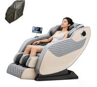 JQslycdmv Poltrona Massaggiante, A Gravità Zero Per Tutto Il Corpo, Poltrona Reclinabile Massaggiante Con Bluetooth Funzione Di Riscaldamento Massaggio A Gravità Zero(Gray)