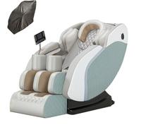 JQslycdmv Poltrona Massaggiante Con Massaggio Plantare, Massaggio Lombare Riscaldato Alla Schiena E Poltrona Reclinabile Con Musica Bluetooth E Modalità Automatica(White)