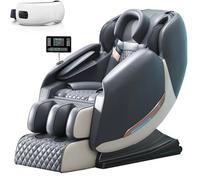 JQslycdmv Poltrona Massaggiante, copertura Completa Dalla Colonna Cervicale Alla Pianta Dei Piedi Massaggio Del Core 72 Set Di Airbag Guide Lunghe A L Adatta A Ufficio/studio(Gray)