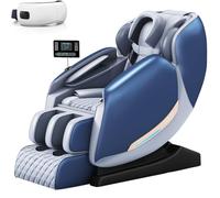 JQslycdmv Poltrona Massaggiante, copertura Completa Dalla Colonna Cervicale Alla Pianta Dei Piedi Massaggio Del Core 72 Set Di Airbag Guide Lunghe A L Adatta A Ufficio/studio(Blue)