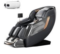 JQslycdmv Poltrona massaggiante intelligente 4D, capsula per il sonno a gravità zero divano per massaggi di lusso per la casa braccio robotico bionico massaggio con airbag per tutto il corpo(Noir)