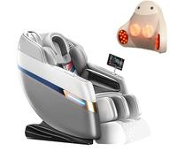 JQslycdmv Poltrona Massaggiante, Massaggio Con Airbag Per Tutto Il Corpo Rullo Per I Piedi, Riscaldamento Della Vita, Adatta A Lavoratori D'ufficio E Anziani(Gray)