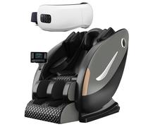 JQslycdmv Poltrona Massaggiante Per La Schiena, Poltrona A Sospensione Con Gravità Zero Massaggio Con Digitopressione Funzione Di Riscaldamento Rilevamento Del Corpo E Funzione Di Stretching(Noir)