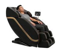 JQslycdmv Poltrona Massaggiante, Per Tutto Il Corpo Con Controllo In Lingua Inglese, Musica Bluetooth E Poltrona Sospesa Adatta A Tutti Include Anche Impacchi Caldi Per Schiena E Vita(Noir)