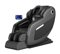 JQslycdmv Poltrona massaggiante, poltrona TV con funzione reclinabile, ampio touchscreen LED, funzioni di inclinazione e riscaldamento, facile da usare, comoda per gli anziani(Noir)