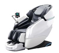 JQslycdmv Poltrona Massaggiante SL, Comoda Poltrona Massaggiante E Relax A Doppio Binario Lettore Musicale Bluetooth Touchscreen Controllo AI In Inglese Adatta Per L'uso Domestico(White)