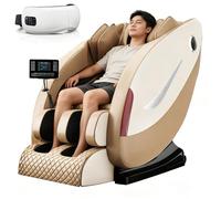 JQslycdmv Poltrona Massaggiante,sulla Colonna Cervicale E Sui Fianchi Modalità Yoga Stretching Regolazione Intelligente Della Pressione Agopressione Simulata Da Una Persona Reale(Gold)