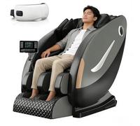 JQslycdmv Poltrona Massaggiante,sulla Colonna Cervicale E Sui Fianchi Modalità Yoga Stretching Regolazione Intelligente Della Pressione Agopressione Simulata Da Una Persona Reale(Noir)