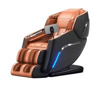 JQslycdmv Poltrona Massaggiante, sulla Colonna Cervicale E Sui Fianchi Modalità Yoga Stretching Regolazione Intelligente Della Pressione Agopressione Simulata Da Una Persona Reale(Orange)