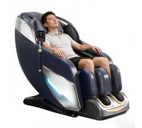 JQslycdmv Sedia Da Massaggio Per Tutto Il Corpo, Reclinatore Shiatsu A Gravità Zero Con Design Unico Del Massaggio Del Braccio Bluetooth 9 Modalità Di Massaggio Automatico Uso Domestico(Blue)
