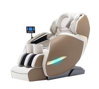 JQslycdmv Sedia Da Massaggio Shiatsu A Gravità Zero,reclinatore Elettrico Per Tutto Il Corpo Con Riscaldatore Per La Schiena Bluetooth Per L'ufficio A Casa Rullo In Piedi(Beige)