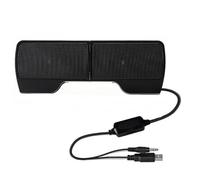 JQVDE Altoparlante Stereo Portatile USB for Notebook, Computer Portatile, Schermo PC, Lettore Musicale con Clip, Nero
