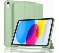 JQVDE Custodia Adatta for iPad 10a Generazione iPad Pro11 Air11 2024 iPad Air5 10.2 10.5 Air1 2 5a 6a 9.7 Custodia Magnetica for Tablet con portapenne(Light Green,iPad Air4 Air5(10.9))