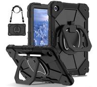 JQVDE Custodia Armor Adatta for iPad 10 10.9 Pollici Mini7 Air 11 Air 13 2024 M2 iPad PRO 11 Air 4 5 10.9 Pollici 10.2 Custodia Antiurto for Tablet for Bambini(Black Black,iPad PRO 11 2024)