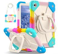 JQVDE Custodia Armor Adatta for iPad 10 10.9 Pollici Mini7 Air 11 Air 13 2024 M2 iPad PRO 11 Air 4 5 10.9 Pollici 10.2 Custodia Antiurto for Tablet for Bambini(Colorful Blue,iPad Air 13 2024)