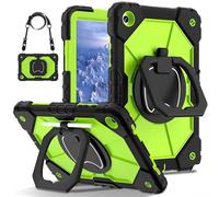 JQVDE Custodia Armor Adatta for iPad 10 10.9 Pollici Mini7 Air 11 Air 13 2024 M2 iPad PRO 11 Air 4 5 10.9 Pollici 10.2 Custodia Antiurto for Tablet for Bambini(Black Green,iPad 10.2 8th 2020)