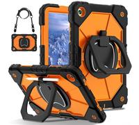 JQVDE Custodia Armor Adatta for iPad 10 10.9 Pollici Mini7 Air 11 Air 13 2024 M2 iPad PRO 11 Air 4 5 10.9 Pollici 10.2 Custodia Antiurto for Tablet for Bambini(Black Orange,iPad PRO 11 2020)