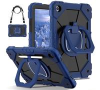 JQVDE Custodia Armor Adatta for iPad 10 10.9 Pollici Mini7 Air 11 Air 13 2024 M2 iPad PRO 11 Air 4 5 10.9 Pollici 10.2 Custodia Antiurto for Tablet for Bambini(Navy Blue Black,iPad PRO 11 2024)