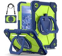 JQVDE Custodia Armor Adatta for iPad 10 10.9 Pollici Mini7 Air 11 Air 13 2024 M2 iPad PRO 11 Air 4 5 10.9 Pollici 10.2 Custodia Antiurto for Tablet for Bambini(Navy Blue Green,iPad Air 13 2024)