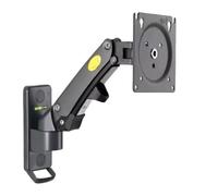 JQVDE Fit For F120 17-27 "Molla a gas Full Motion TV Staffa per montaggio a parete Supporto per monitor LCD Staffa per braccio in alluminio Argento 360 ruota(MATTE CHARCOAL)