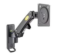 JQVDE Fit For F120 17-27 "Molla a gas Full Motion TV Staffa per montaggio a parete Supporto per monitor LCD Staffa per braccio in alluminio Argento 360 ruota(Matte With adaptor)
