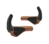 JQVDE Manopole del manubrio ergonomiche e comode in gomma/rovere, grandi coperture imbottite(Rubber Black-Gray)